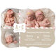 Pink Medallion Twins Photo Birth Announcements Image 3 of 6